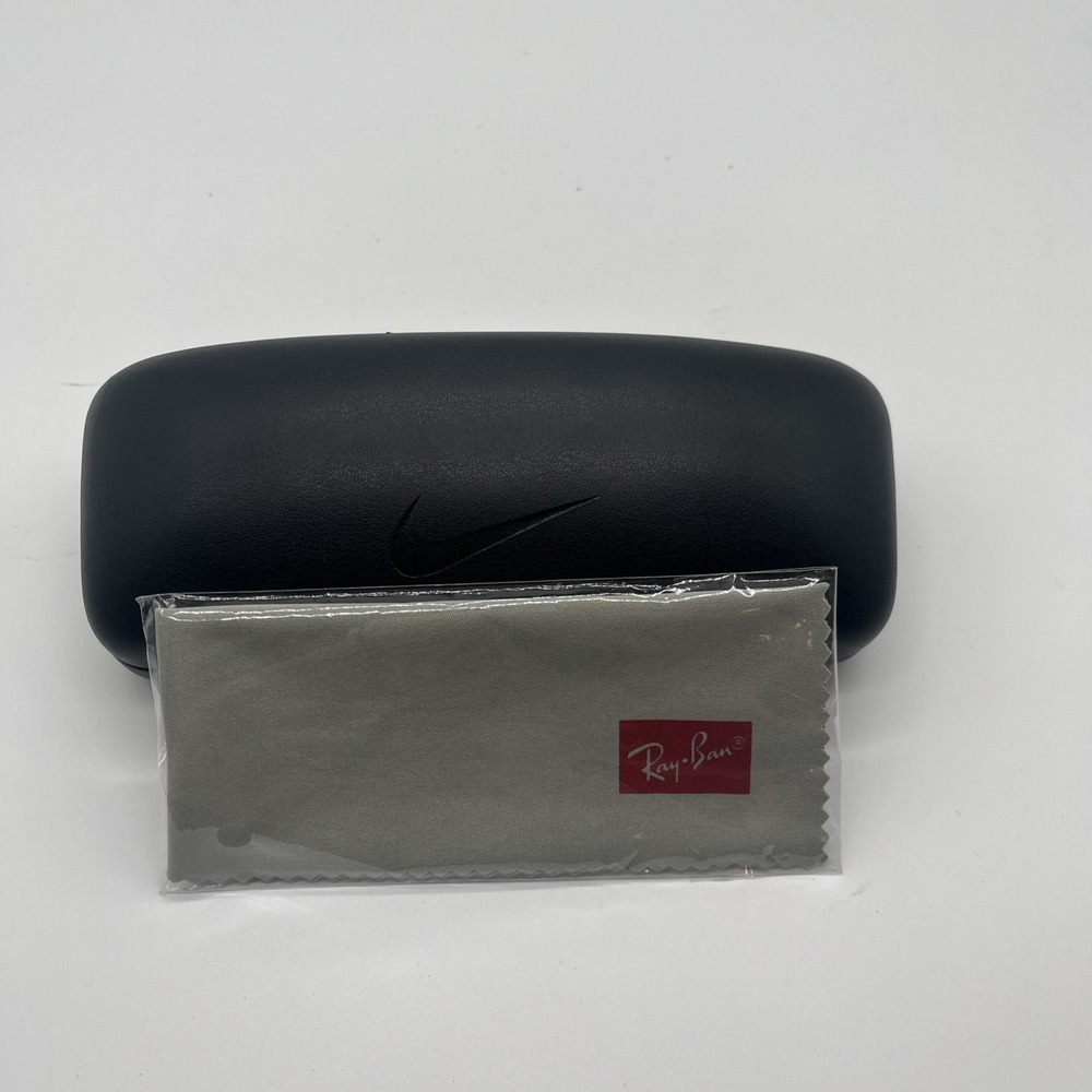 NIKE Black Eyeglasses Sunglasses Hard Case Just Do It Made In Italy Rayban cloth